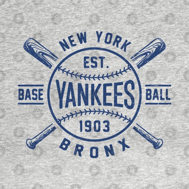 Yankees Bats & Ball 1 by Buck Tee by Buck Tee